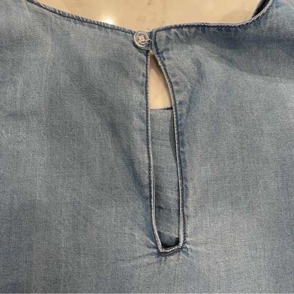 NWT Francesca’s Blue Rain denim/chambray knee knee length dress - Picture 13 of 13